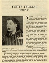 Register of the French Women's Union dedicated to heroic women who died for France