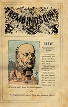 Caricature of François-Paul-Jules Grévy, in 'Le Trombinoscope'