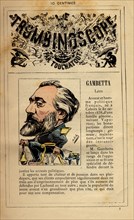 Caricature of Léon Gambetta, in : "Le Trombinoscope"