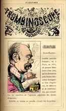 Caricature of bachelors, in : "Le Trombinoscope"