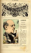 Caricature of Charles-Alexandre Lachaud, in : "Le Trombinoscope"