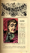 Caricature de l'ex-impératrice Eugénie, in : "Le Trombinoscope"