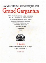 Rabelais : "La vie très horrificque du Grand Gargantua"