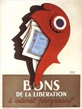 Affiche de Roland Ansieau pour les Bons de la libération