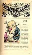 Caricature contre le Sénat, in : "Le Trombinoscope"