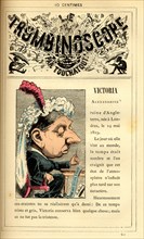 Caricature of Queen Victoria, in : "Le Trombinoscope"