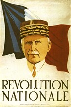 Affiche de propagande pour le gouvernement de Vichy et Pétain
