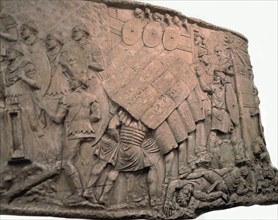 Detail of Trajan's column in Rome