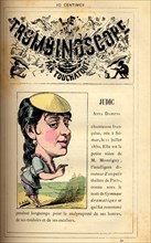 Caricature of Anna Judic, in : "Le Trombinoscope"