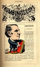 Caricature of Louis Blanc, in : "Le Trombinoscope"