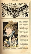 Caricature de Sarah Bernhardt, in : "Le Trombinoscope"