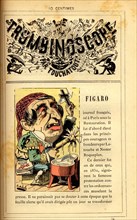 Caricature of the newspaper "Le Figaro", in : "Le Trombinoscope"