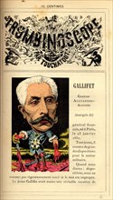 Caricature of the Marquis de Gallifet, in : "Le Trombinoscope"
