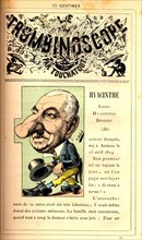 Caricature of the actor Hyacinthe, in : "Le Trombinoscope"