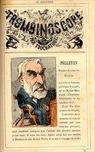 Caricature of Pierre-Clément-Eugène Pelletan, in : "Le Trombinoscope"