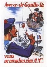 Affiche de propagande allemande après l'échec franco-britannique de débarquement à Dakar