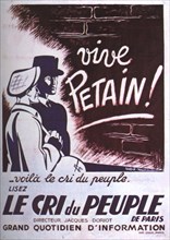 Affiche publicitaire de Ralph Soupault pour le journal "Le cri du peuple"