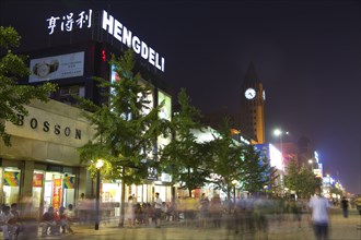 Night Scene of City,Wangfujing District,Beijing