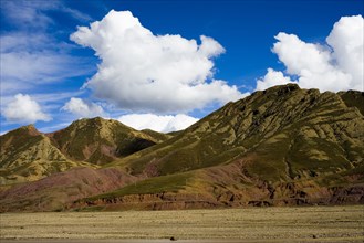 Mountains and Meadow along the Way to Tingri