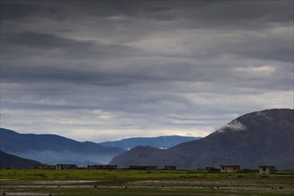 Mountains and Meadow along the Way to Tingri