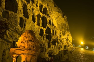 China,Henan Province,Luoyang,Buddhist sculpture at Longmen Grottoes