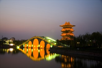 Qingming Riverside Landscape Garden in Kaifeng city