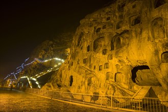 China,Henan Province,Luoyang,Buddhist sculpture at Longmen Grottoes