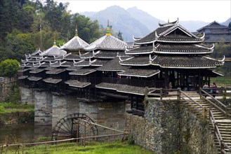 Roofed Bridge of Dong Minority,Guangxi Province,China