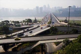 Chongqing sloping stone overpass