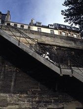 Peinture de Jérôme Mesnager sur les quais à Paris