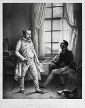 Steuben (d'après), Napoléon à Sainte-Hélène dictant ses mémoires au général Gourgaud