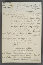Napoleon I, 
Order for the painting of the Plague Victims of Jaffa