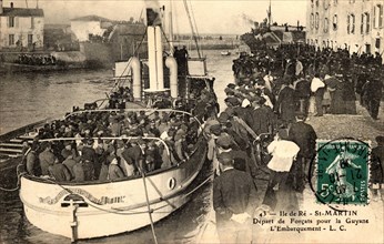 Convicts boarding to Guyana in Saint-Martin-de-Ré