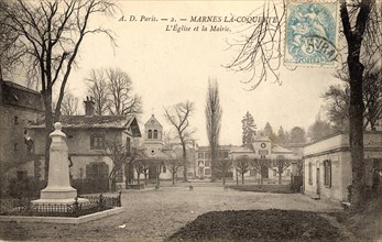 Marnes-la-Coquette,
Church and town hall