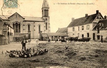 Bray-et-Lu,
Eglise et ferme