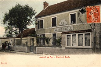 Auteuil,
Mairie et école