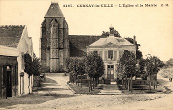 CERNAY-LA-VILLE,
Eglise et mairie