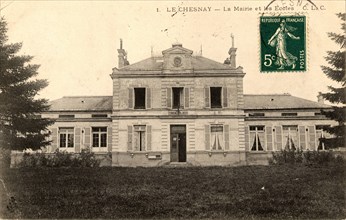 CHESNAY,
Mairie et école