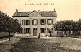 COIGNIERES,
Mairie et école