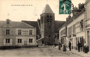 ESSARTS-LE-ROI,
Mairie et église