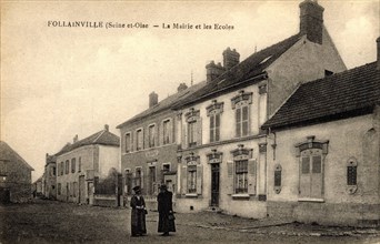 FOLLAINVILLE-DENNEMONT,
Mairie et école