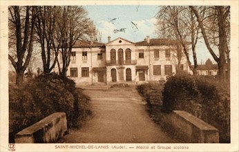 SAINT-MICHEL-DE-LANES,
Town hall and school