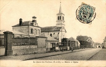 QUEUE-LES-YVELINES,
Mairie et église