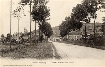 SAINT-AUBIN-SUR-YONNE. Département : Yonne (89). Région : Bourgogne-Franche-Comté (anciennement