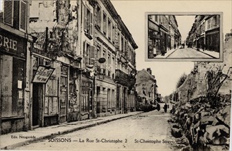 Soissons. Destructions caused by the World War I