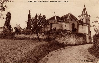 Chatres, église et cimetière