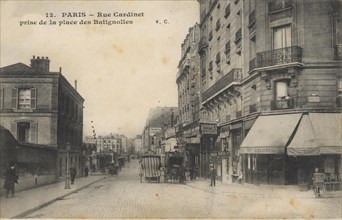 Paris, Rue Cardinet depuis la Place des Batignolles