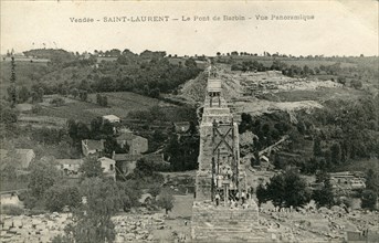 Saint-Laurent-sur-Sèvre, construction du Viaduc de Barbin