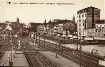 Limoges, avenue de la Gare, ligne Paris-Toulouse