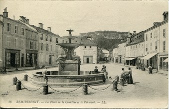 Remiremont, la Place de la Courtine et le Parmont